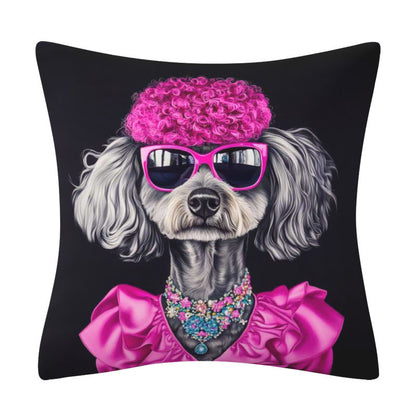 Modern and fashionable dog/cat print pillow