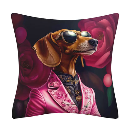 Modern and fashionable dog/cat print pillow