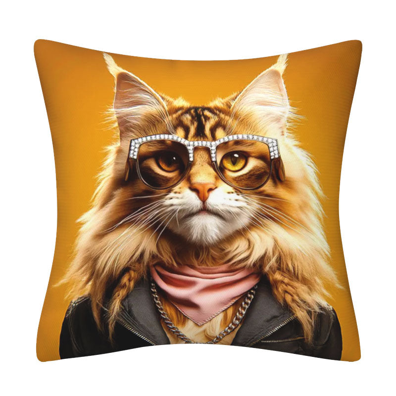 Modern and fashionable dog/cat print pillow