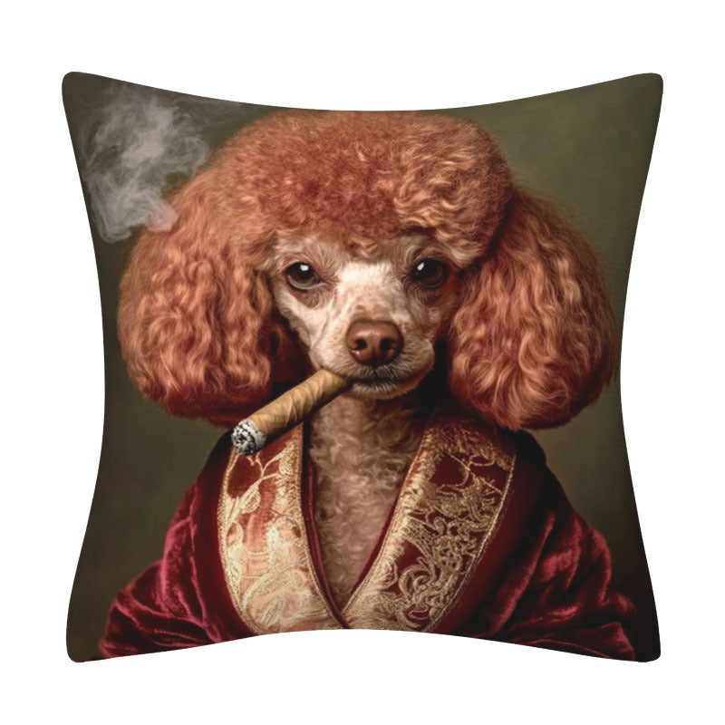 Modern and fashionable dog/cat print pillow