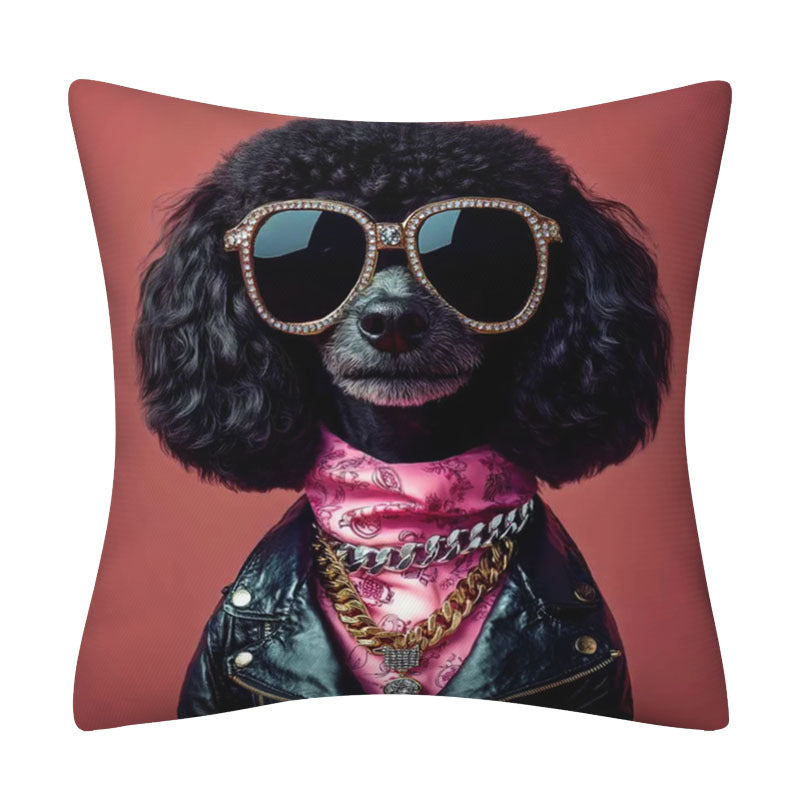 Modern and fashionable dog/cat print pillow