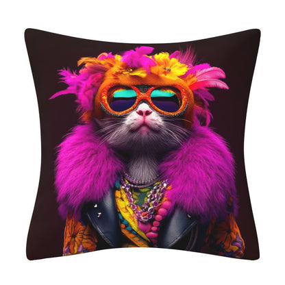 Modern and fashionable dog/cat print pillow