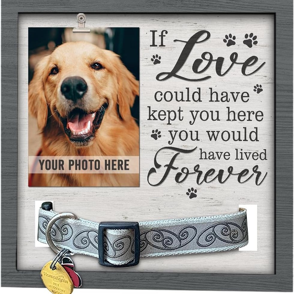 Wooden pet commemorative photo frame