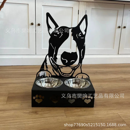 Personalized dog/cat food bowl holder