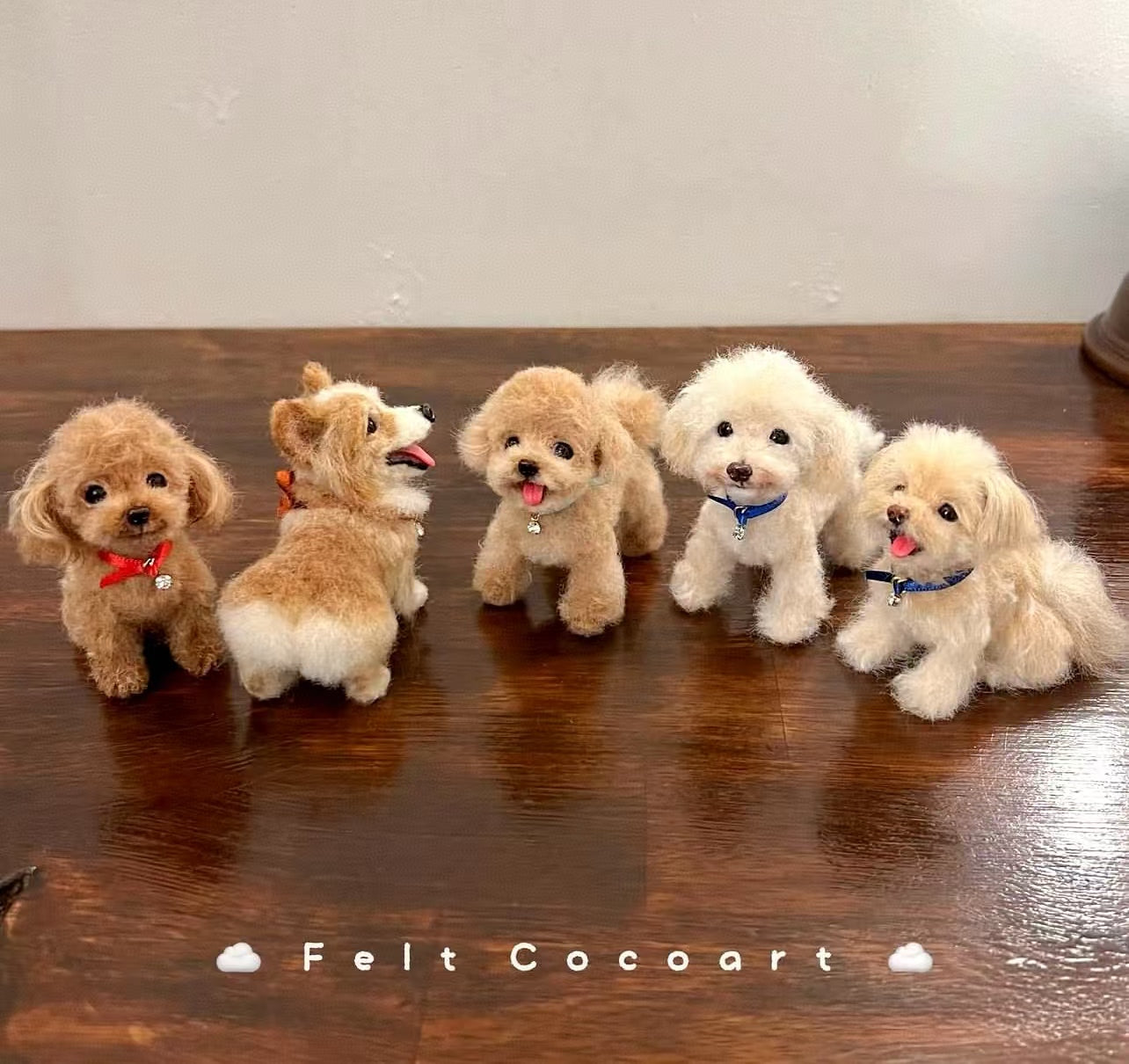 Wool felt customized pet model, handmade