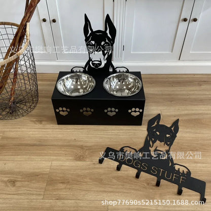 Personalized dog/cat food bowl holder