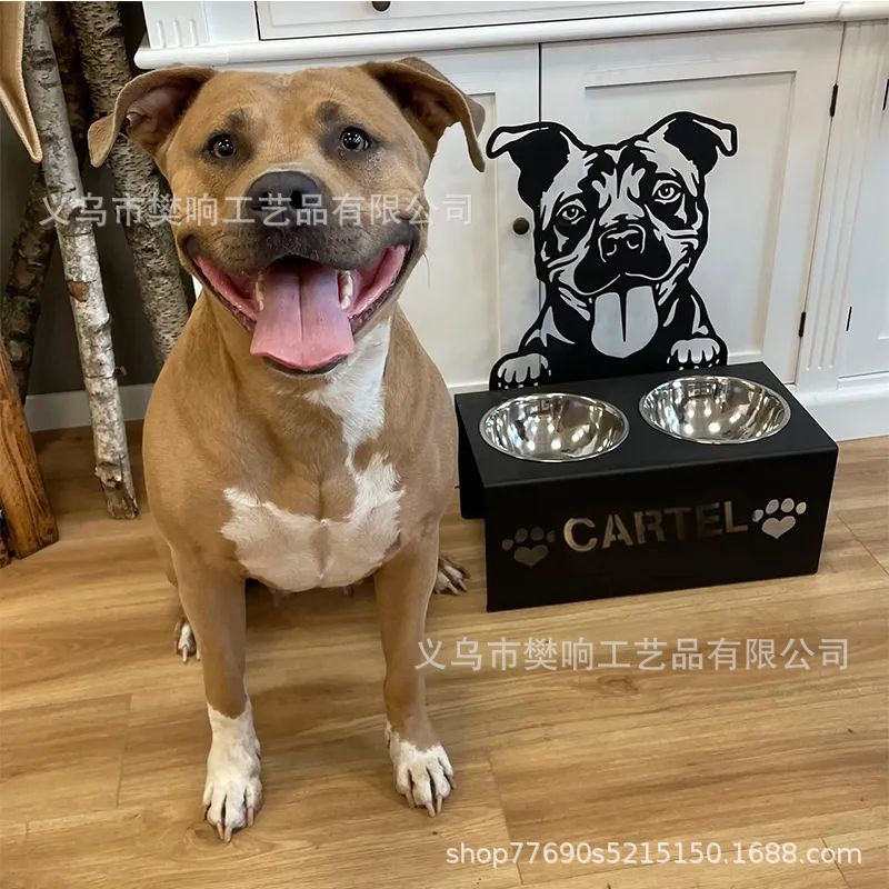 Personalized dog/cat food bowl holder