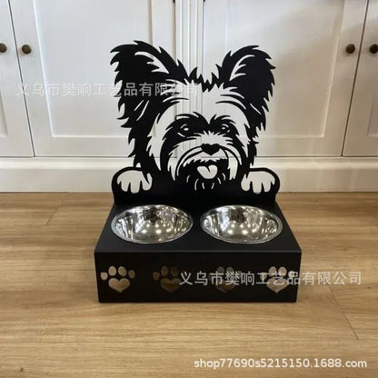 Personalized dog/cat food bowl holder